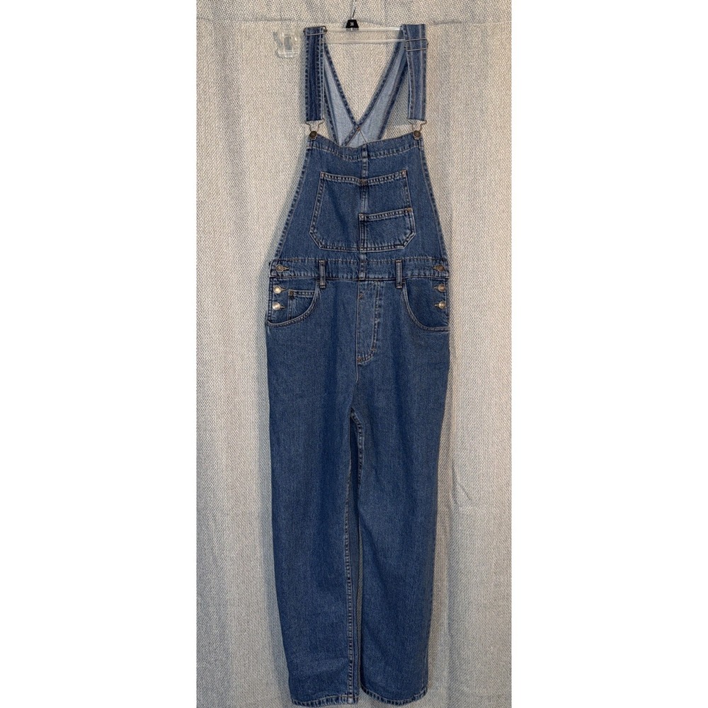 We The Free by Free People Ziggy Denim Overalls Women's Size Small Medium Wash - Picture 2 of 10